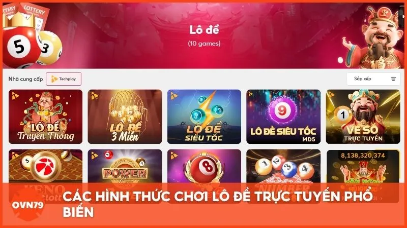 Người chơi có thể tham gia nhiều loại hình lô đề như xổ số truyền thống, siêu tốc và Vietlott