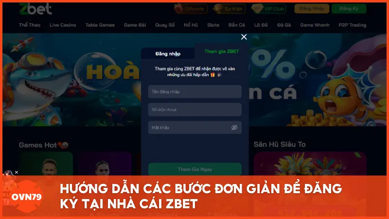 Hướng dẫn các bước đơn giản để đăng ký tại nhà cái ZBET