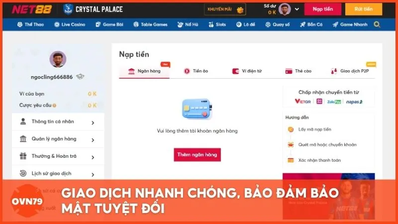 Giao dịch nhanh chóng, bảo đảm bảo mật tuyệt đối