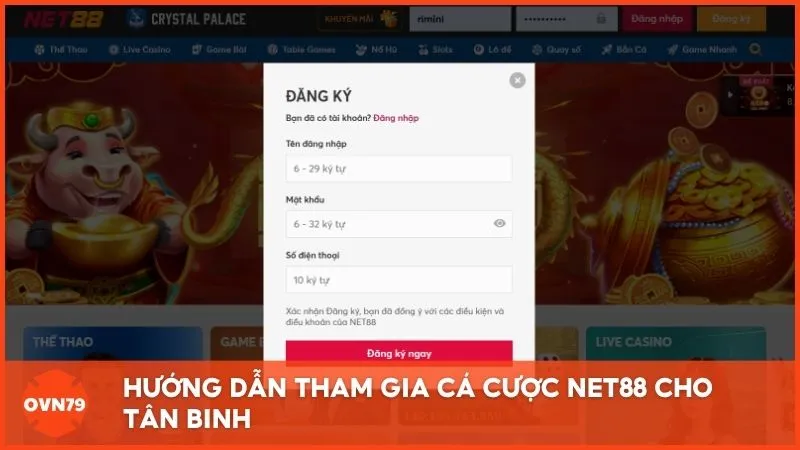 Hướng dẫn tham gia cá cược NET88 cho tân binh