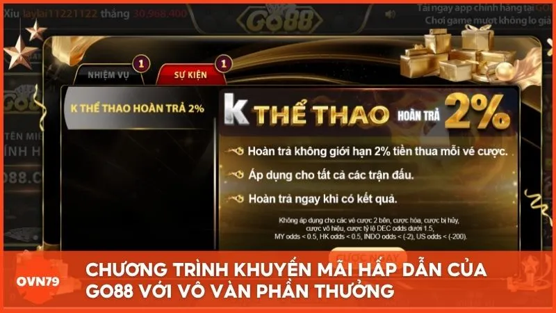 GO88 thường xuyên triển khai ưu đãi lớn cho thành viên mới và cũ