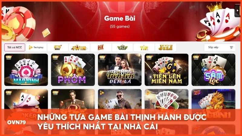 Game bài như Tiến Lên, Xì Dách, Poker hay Mậu Binh luôn nằm trong top trò chơi phổ biến