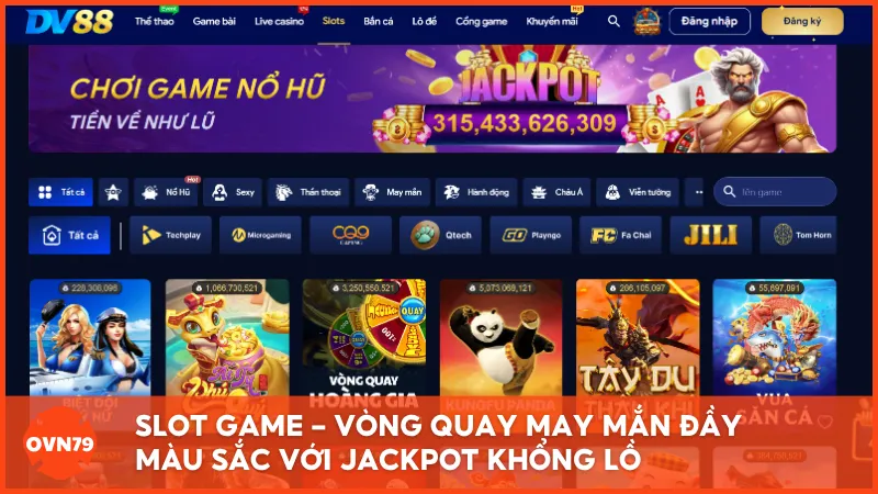 Slot Game - Vòng quay may mắn đầy màu sắc với jackpot khổng lồ