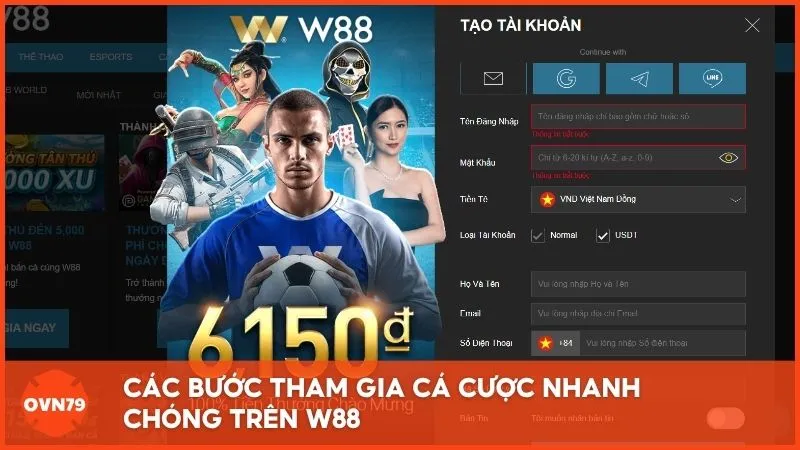 Chỉ với vài thao tác đăng ký là bạn có thể trải nghiệm hệ sinh thái cá cược toàn diện