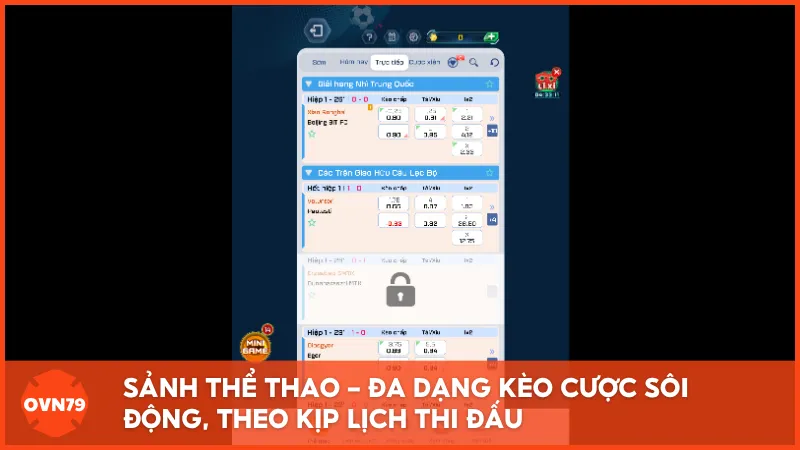 Sảnh thể thao - Đa dạng kèo cược sôi động, theo kịp lịch thi đấu