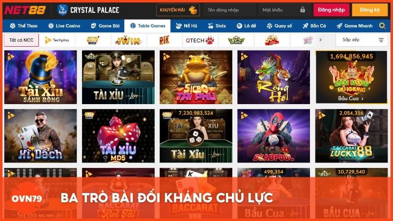 Ba trò bài đối kháng chủ lực