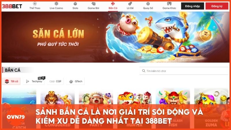 Sảnh bắn cá là nơi giải trí sôi động và kiếm xu dễ dàng nhất tại nhà cái