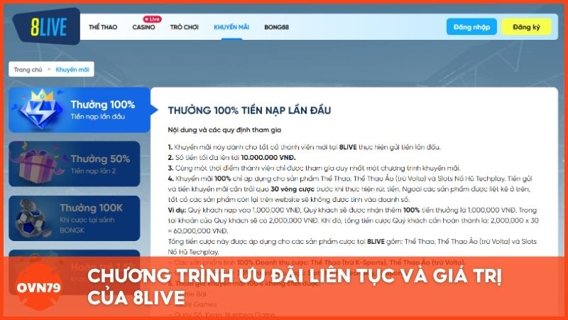 Chương trình ưu đãi liên tục và giá trị dành cho mọi hội viên nhà cái