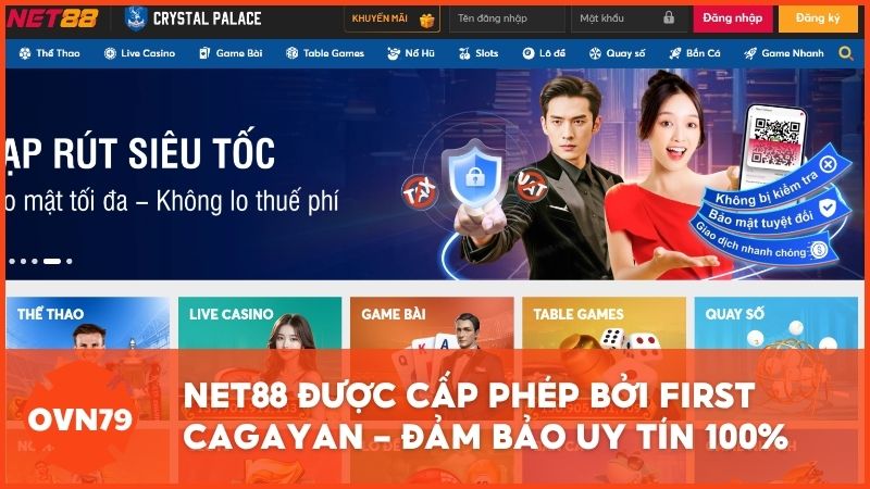 Net88 được cấp phép bởi First Cagayan - Đảm bảo uy tín 100%