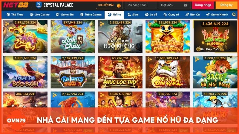 Nhà cái mang đến tựa game nổ hũ đa dạng