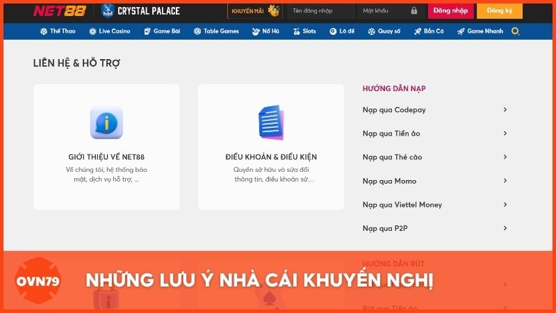 Những lưu ý nhà cái khuyến nghị