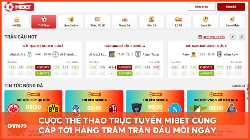 Cược thể thao trực tuyến cùng cấp tới hàng trăm trận đấu mỗi ngày