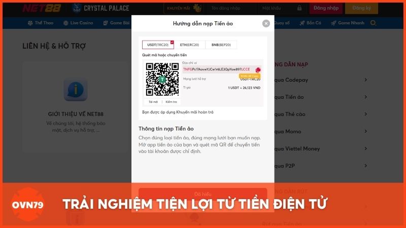Trải nghiệm tiện lợi từ tiền điện tử