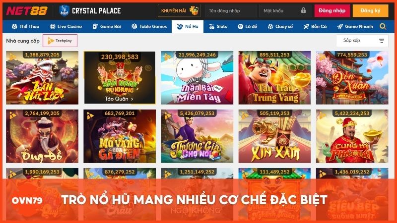 Trò nổ hũ mang nhiều cơ chế đặc biệt