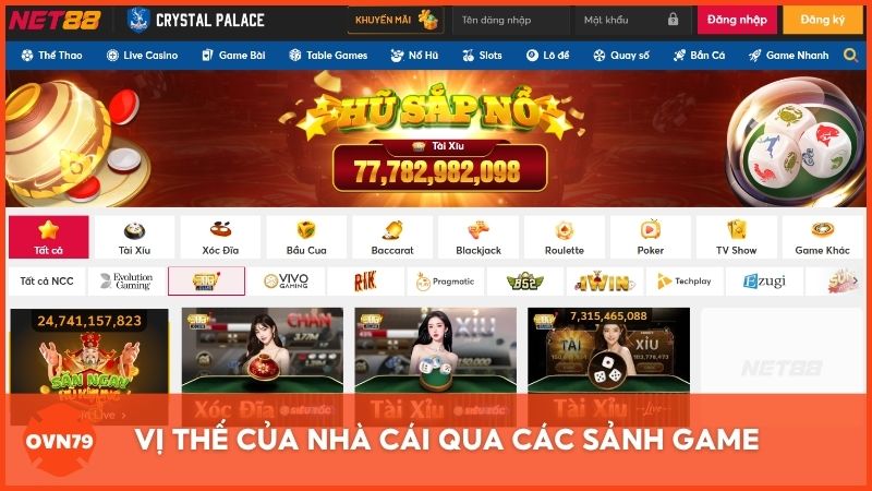 Vị thế của nhà cái qua các sảnh game