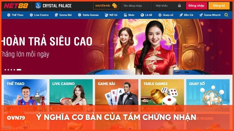 Ý nghĩa cơ bản của tấm chứng nhận