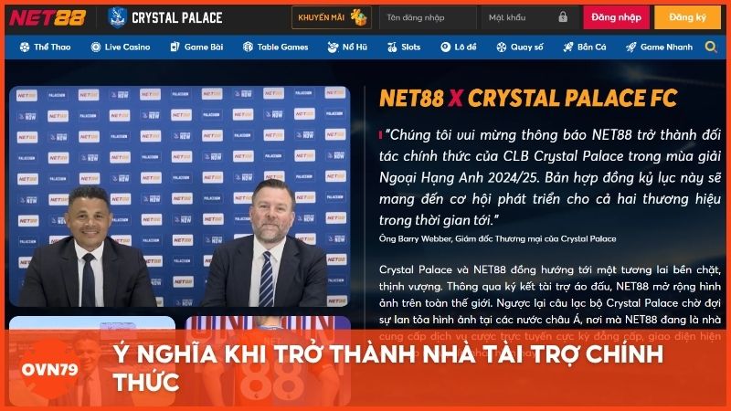 Ý nghĩa khi trở thành nhà tài trợ chính thức