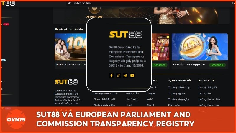 Sut88được đăng ký tại European Parliament and Commission Transparency Registry với giấy phép số C-39018 vào tháng 10/2016.
