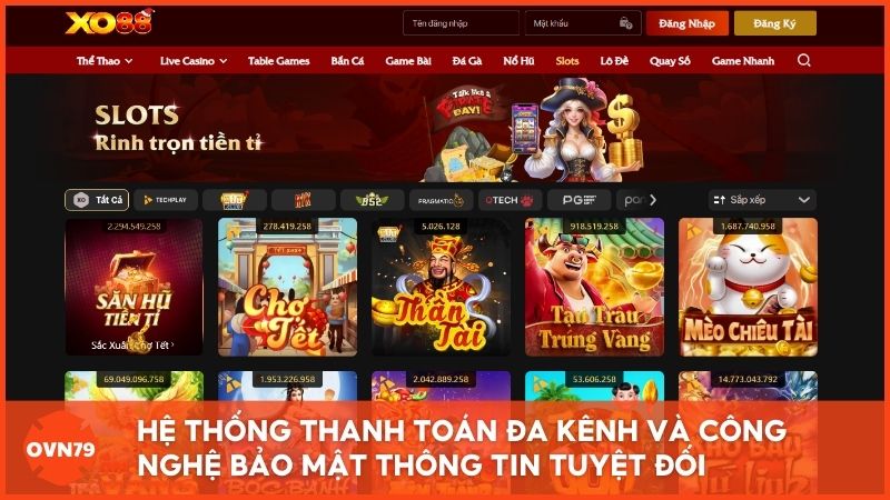 Hệ thống thanh toán đa kênh an toàn và công nghệ bảo mật thông tin tuyệt đối, khẳng định uy tín của nhà cái bóng đá Xo88 trong lòng người chơi.