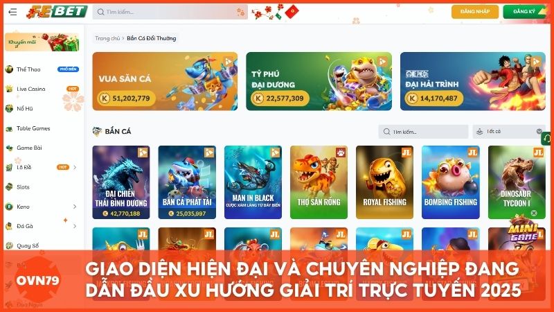Giao diện hiện đại và chuyên nghiệp của Febet.com – Thương hiệu nhà cái mới nổi bật đang dẫn đầu xu hướng giải trí trực tuyến 2025