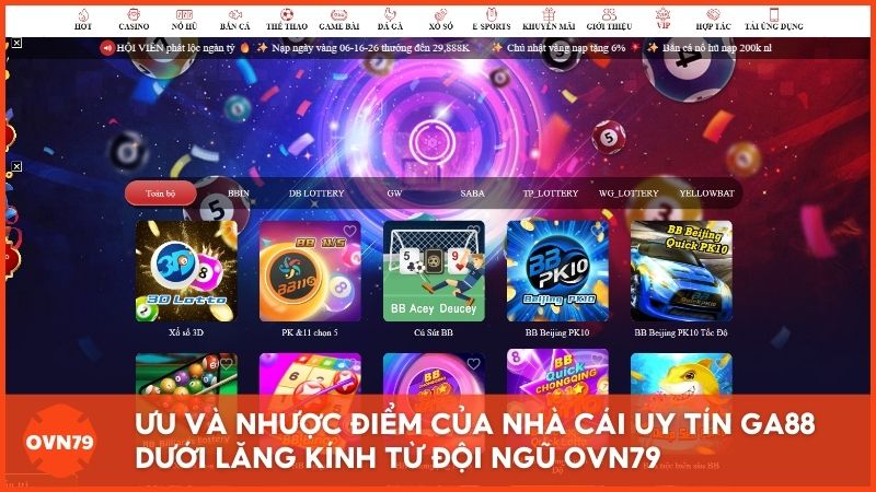 Tổng hợp ưu và nhược điểm của nhà cái uy tín Ga88 dưới lăng kính phân tích khách quan và chuyên sâu từ đội ngũ OVN79