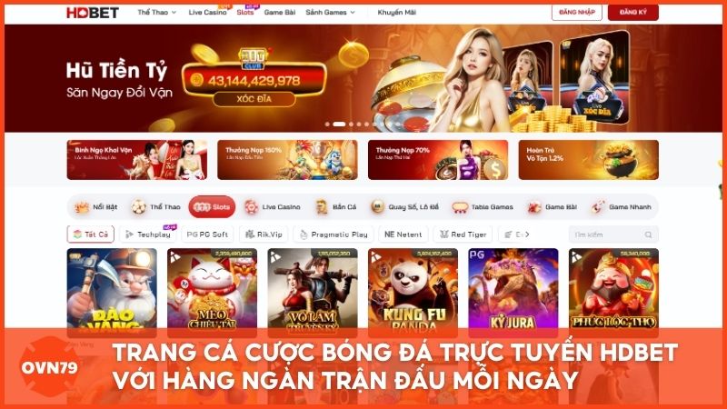 Kho trò chơi khổng lồ tại Hdbet, từ trang cá cược bóng đá trực tuyến Hdbet với hàng ngàn trận đấu mỗi ngày đến các sảnh nổ hũ 3D và Casino trực tuyến sống động