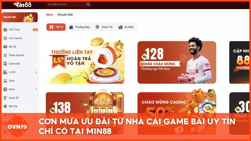 Tổng hợp các gói khuyến mãi khủng tại Min88 năm 2026