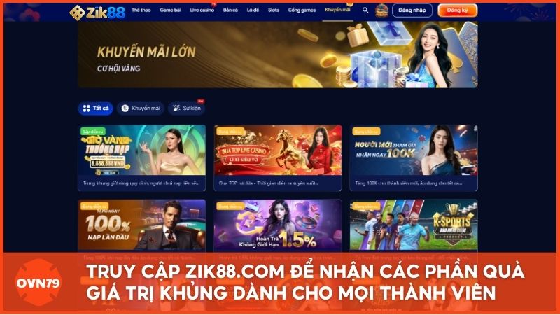 Zik88.com luôn có các phần quà giá trị khủng dành cho cả tân thủ và thành viên VIP