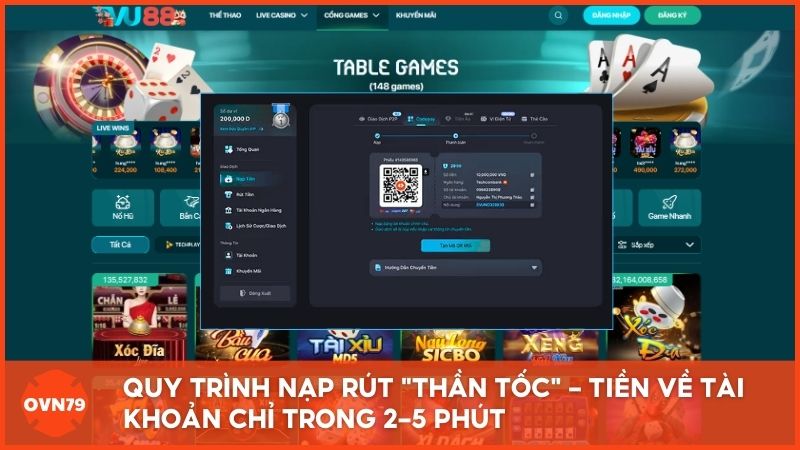 Quy trình nạp rút tiền đơn giản, an toàn và đa phương thức tại nhà cái uy tín Vu88