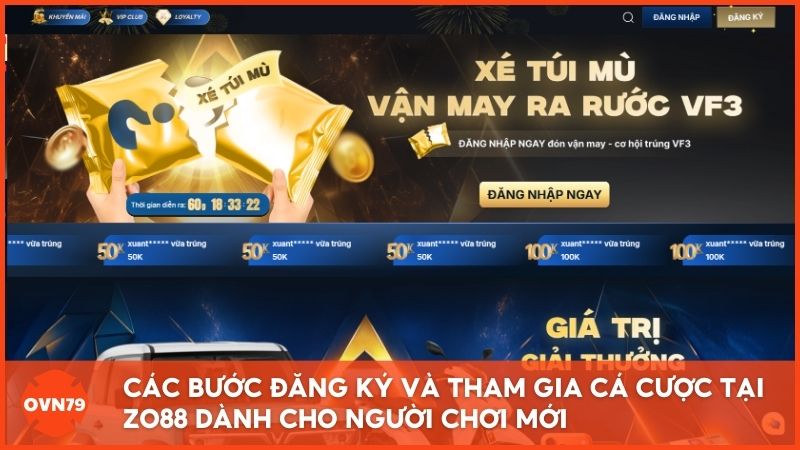 Các bước đăng ký và tham gia cá cược tại Zo88 dành cho người chơi mới
