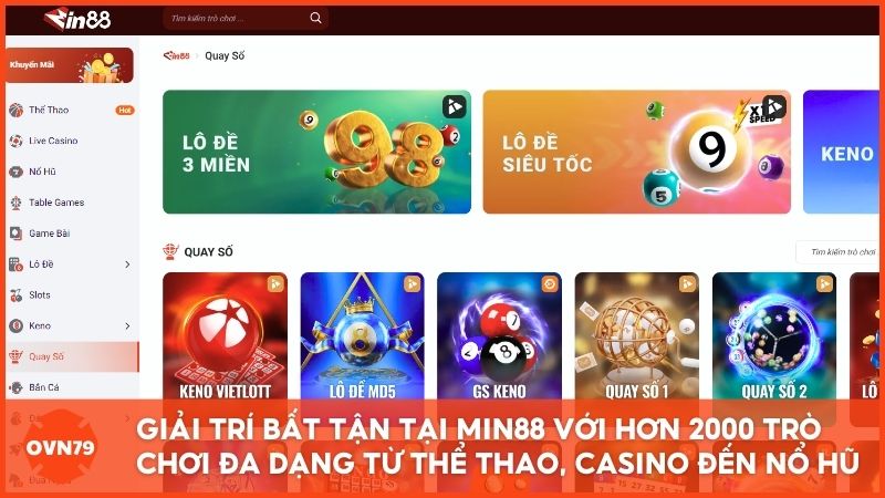 Min88.com sở hữu hệ sinh thái game đa dạng từ casino đến slot