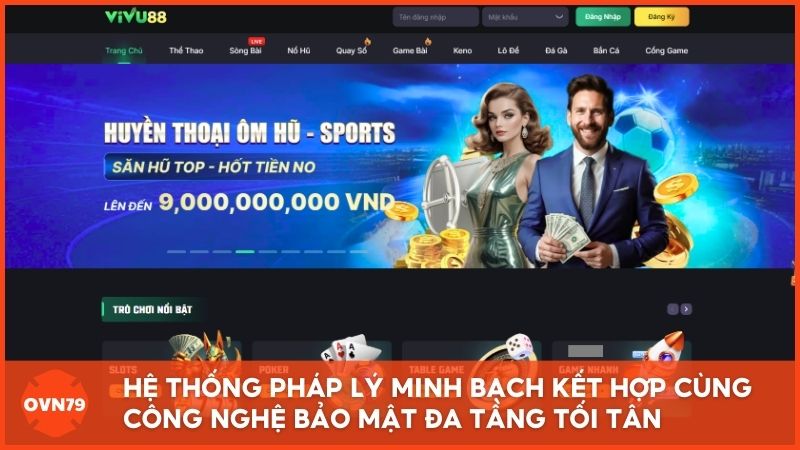 Những cột trụ làm nên danh tiếng của nhà cái uy tín Vivu88: Hệ thống pháp lý minh bạch kết hợp cùng công nghệ bảo mật đa tầng tối tân.